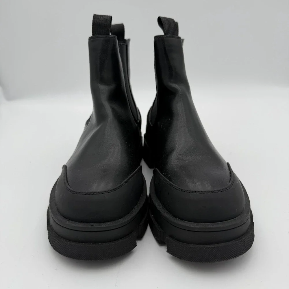 Limelight Size 10 Black Kamila Chelsea Boots Purple Lugged Platform Sole EUC